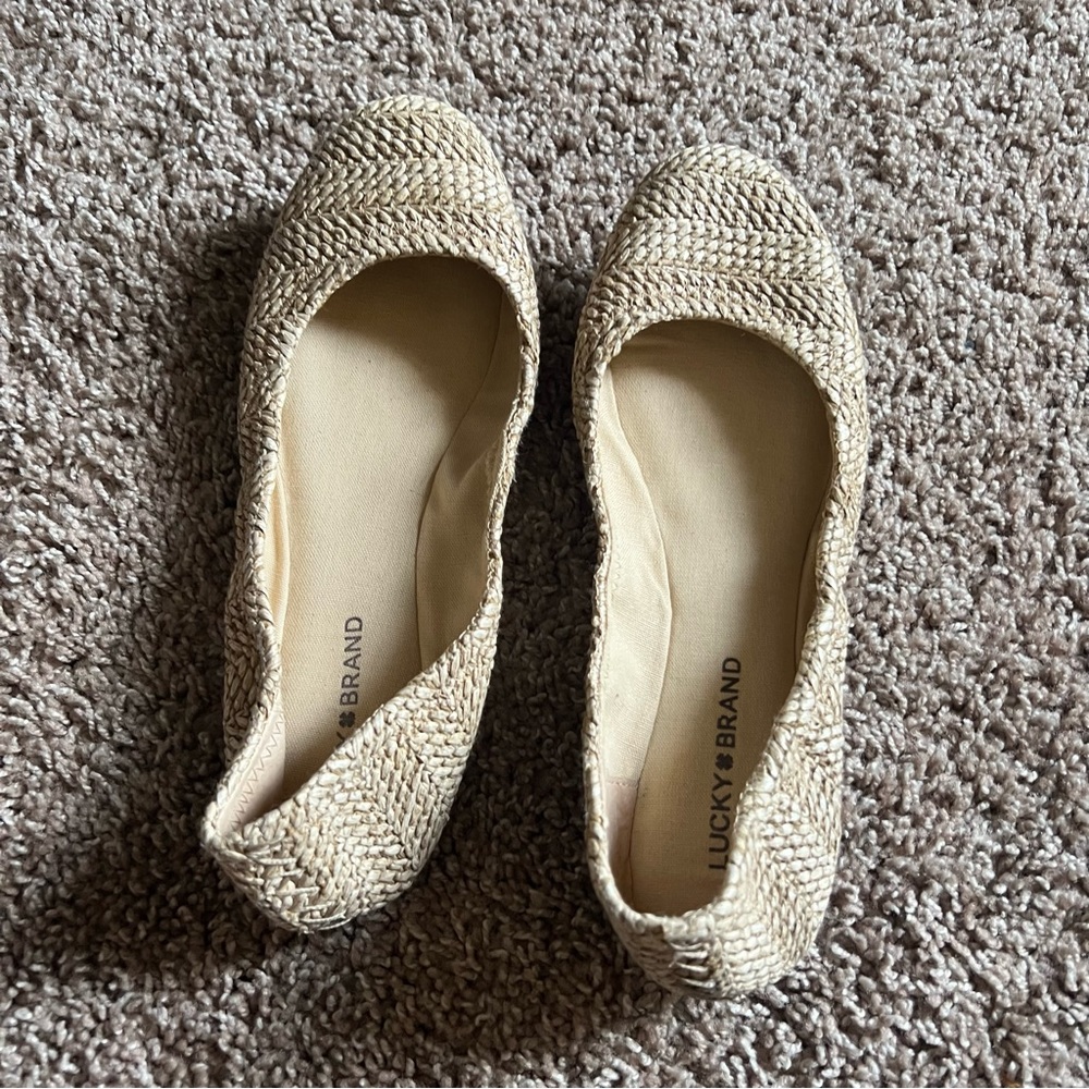 Lucky Brand Woven Straw Ballet Flats in Natural - Picture 6 of 8